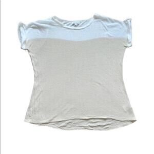 Joseph A. Quest-Ce Que C'est Silk Cotton Two‎ Toned Top XL